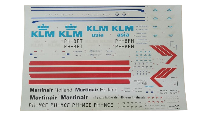 Brasil Decais - Decal para Boeing 747-400 da KLM Asia/Martinair