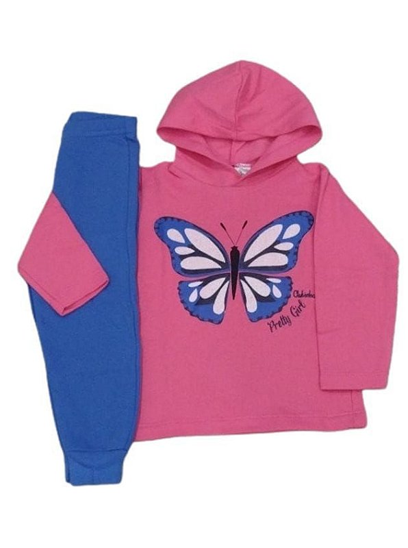 butterfly moletom com capuzs for girls