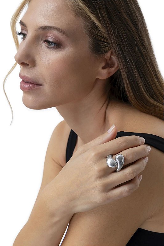 Anel Alumínio Duas Gotas Ajustável