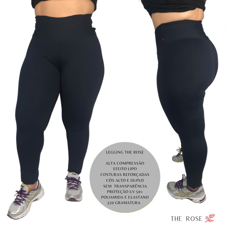 Calça Legging feminina PLUS SIZE alta compressão - Espaço Modas Exclusive