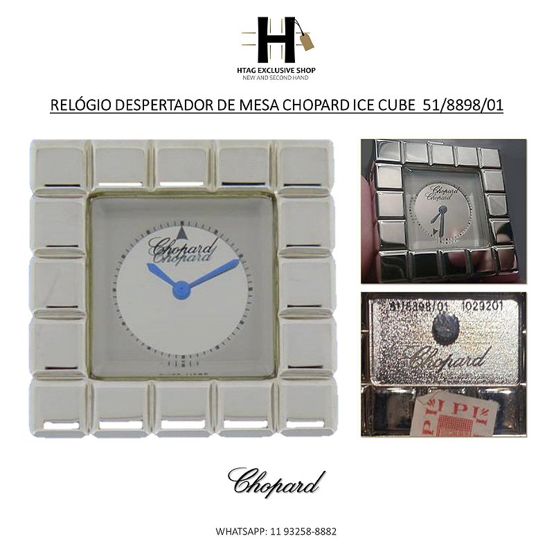 RELÓGIO DESPERTADOR DE MESA CHOPARD ICE CUBE  51/8898/01