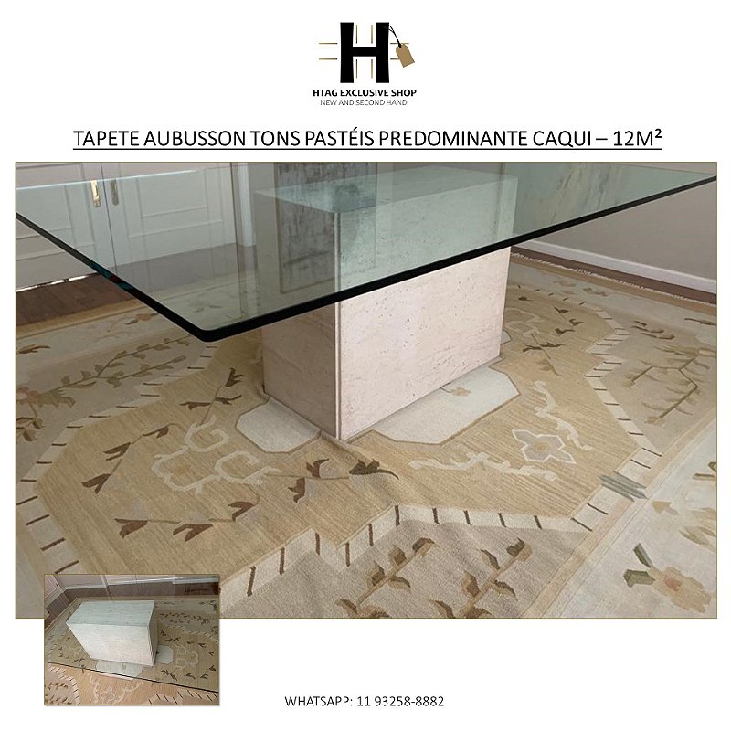 TAPETE AUBUSSON TONS PASTÉIS PREDOMINANTE CAQUI – 12M²