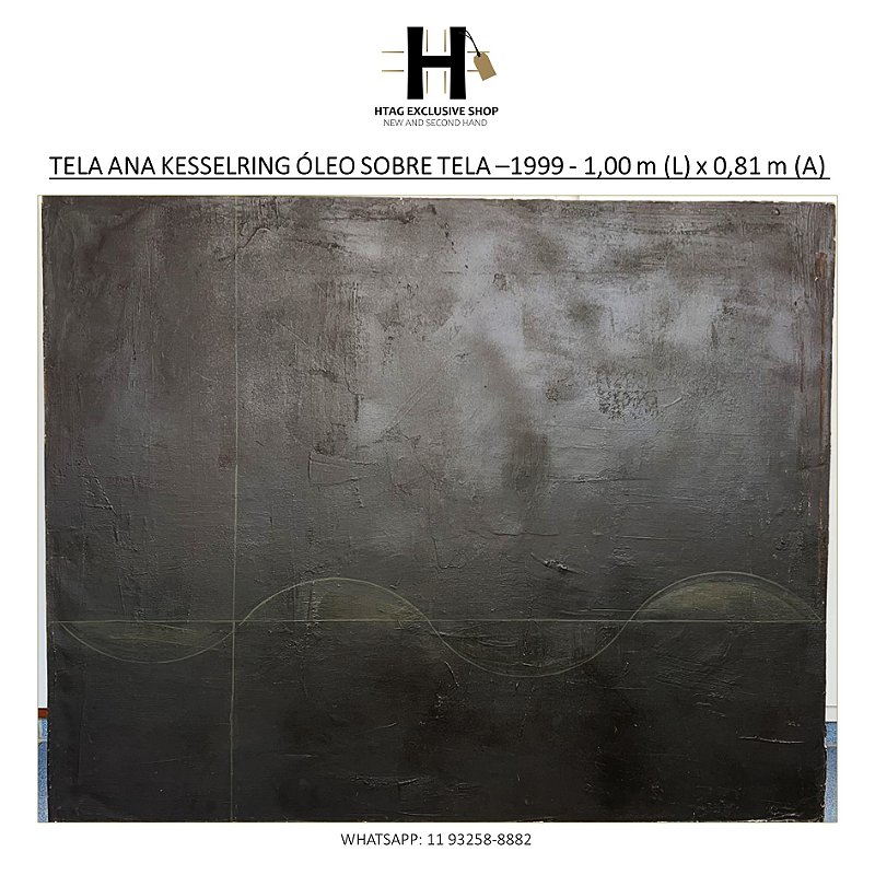 TELA ANA KESSELRING ÓLEO SOBRE TELA – GRAFITE COM ONDULAÇÕES – 1999