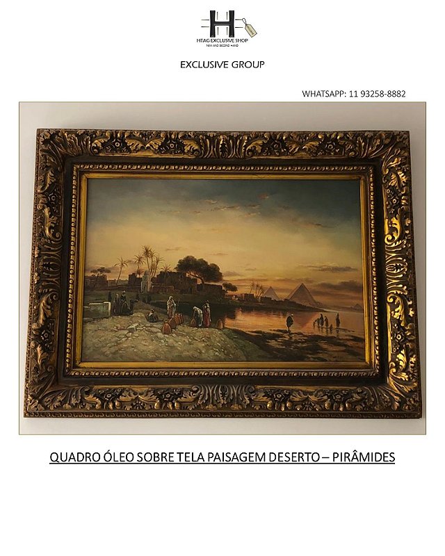 QUADRO ÓLEO SOBRE TELA PAISAGEM DESERTO