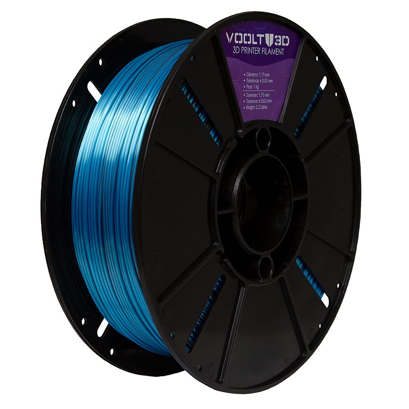 Filamento PLA Duo Color Azul e Preto V-Silk High Speed | 1,75mm | 1Kg ...