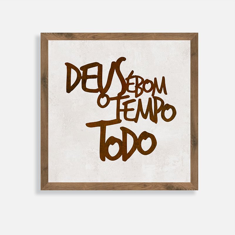 Quadro Rústico Deus é bom o tempo todo - Arks - Presentes e Decor