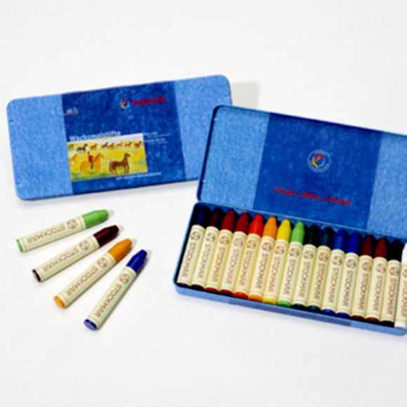 Lata com bastões Stockmar - 16 cores - Loja Waldorf Online