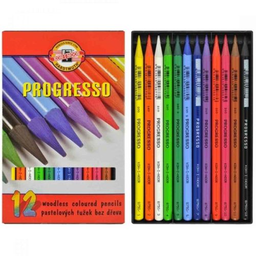 Grafite integral colorida Progresso - caixa com 12 cores - Loja