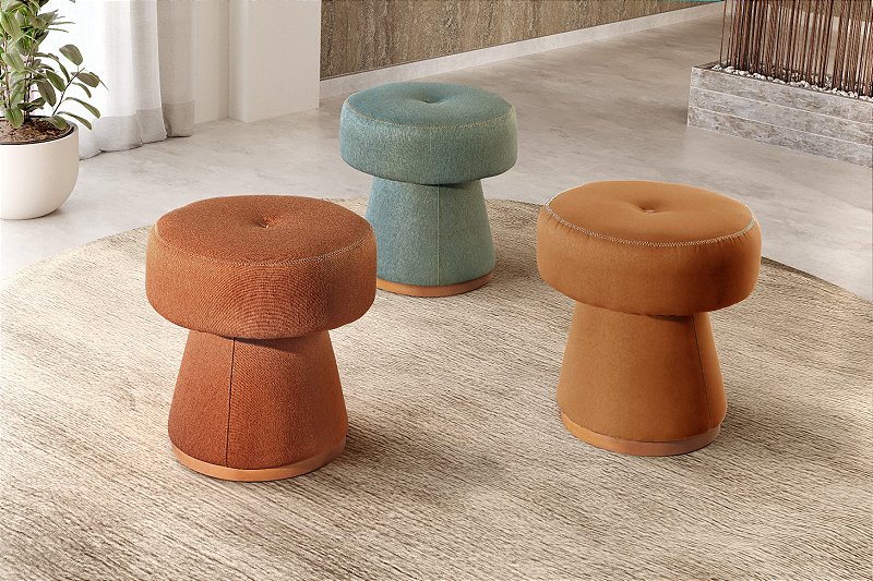 新品♡ soor ploom pouf Tee bergamot 92cm♡ PUFF SUPREMA BELL 37 40CM TC 205 LINHO ./TERRACOTA - Guido