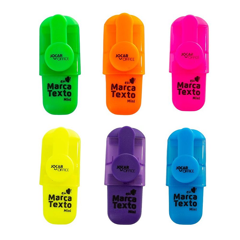 Mini marca texto Jocar Office - Papelaria Unicórnio 🌈🦄Artigos de