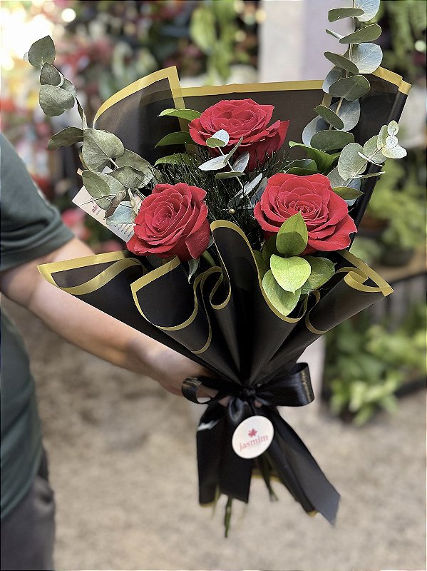 Arranjo 3 Rosas Colombianas