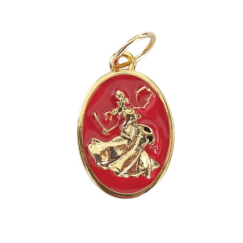 Pingente de ouro cobra com maçã vermelha, 2021 marca jóias finas europa  bijoux acessórios romanitc presente para a mulher