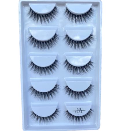 cartela de cilios 5 pares 3d H13