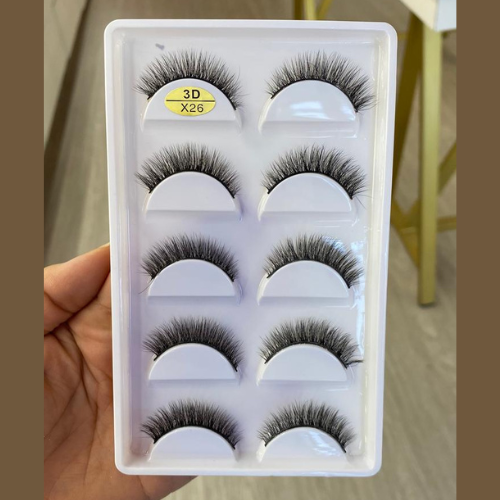 cartela de cilios 5 pares 3d x26