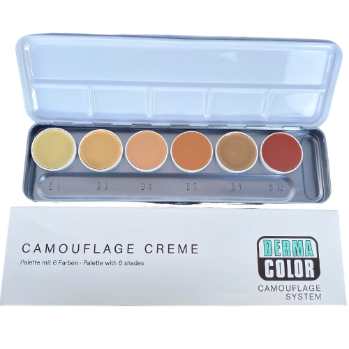 corretivo camuflagem paleta de 6 cores H - kryolan