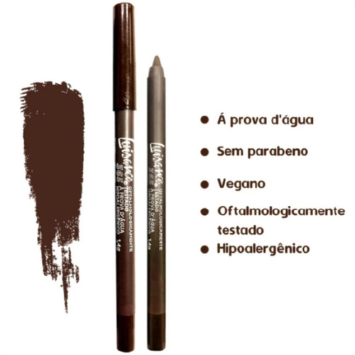 Lápis para olhos marrom a prova d´água - Luisance
