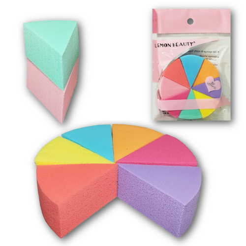 esponja queijinho triangulo para maquiagem - meiqilamei