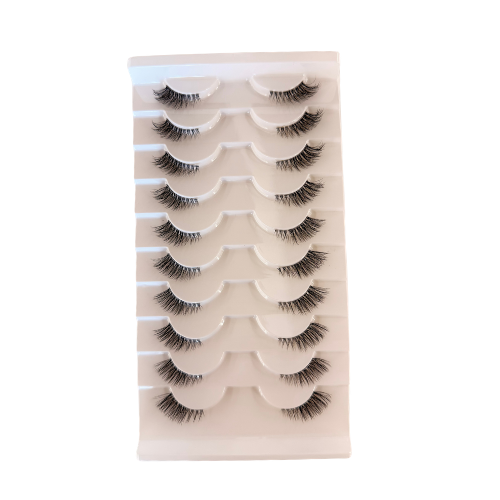 Cartela de cilios cantinho 10 pares D7