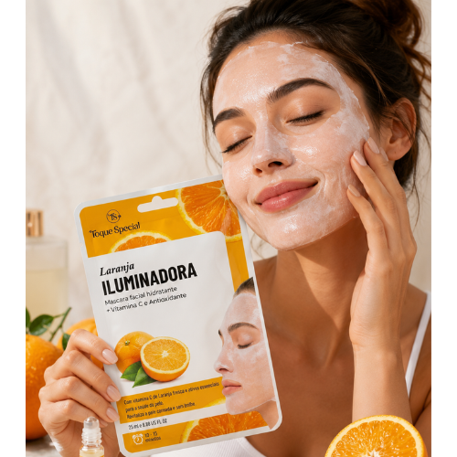 Máscara Facial Iluminadora Laranja Toque Especial
