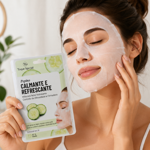 Máscara Facial hidratante Pepino Toque Especial