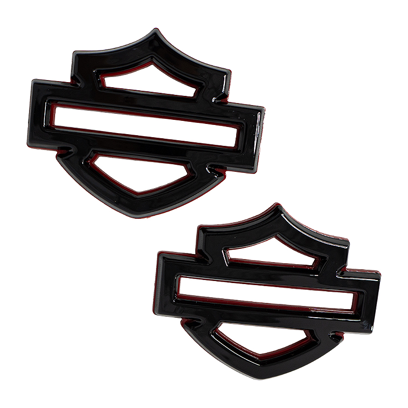 Par de Emblemas Tanque Harley CVO - Preto - Twin13 - Twin 13