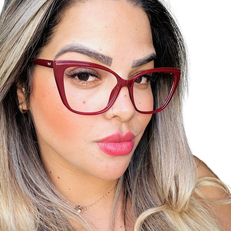 Armação Vermelha Feminina Moderna Linda e Leve