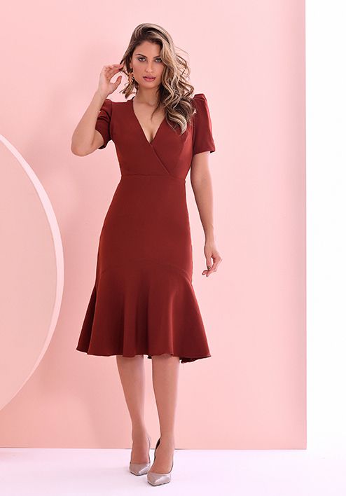 vestidos de alfaiataria midi