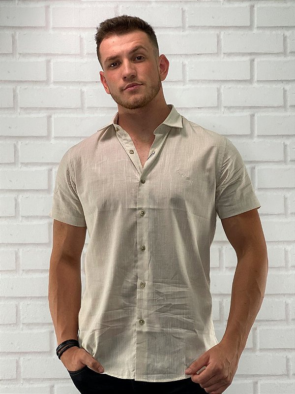 Camisa Acostamento Manga Curta Linho - Mr. Boss - Acostamento Store