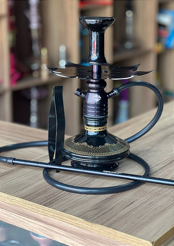 Narguile Completo Alali Dragon - Preto - Tabacaria Premium