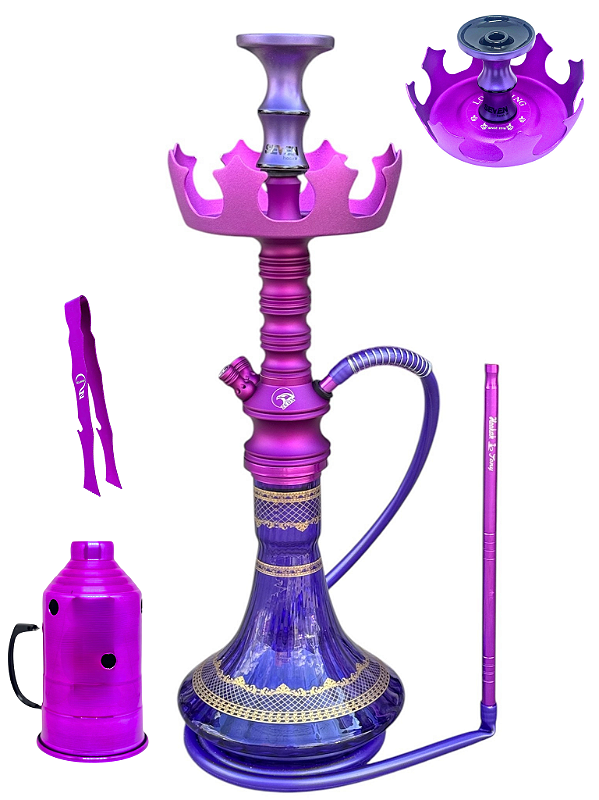 Kit Narguile Zeus Smart Completo - Roxo Fosco - Tabacaria Premium