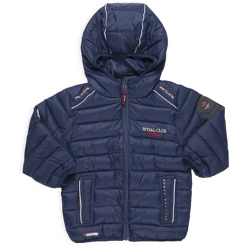 JAQUETA INFANTIL MENINO NORWAY NYLON AZUL MARINHO