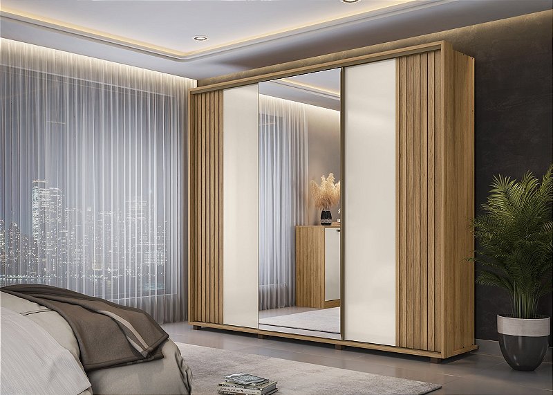 GUARDA-ROUPAS DJ SUPREMO - MEL/OFF WHITE - São José Lojas GUARDA-ROUPAS DJ SUPREMO - MEL/OFF WHITE - São José Lojas