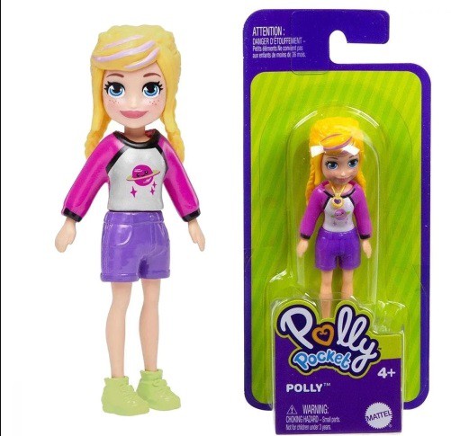 Mini Boneca - Polly Pocket - Polly com Veículo - Carro de
