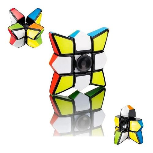 Papelaria Carrossel - HAND SPINNER COM CUBO MÁGICO Cubo com uma