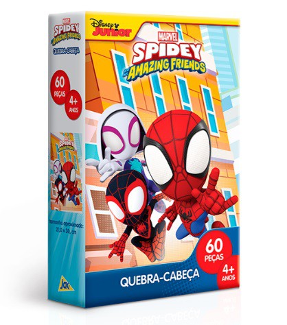 SPIDEY - HOMEM DE FERRO - QUEBRA CABEÇA 28 PEÇAS GRANDINHO - TOYSTER  BRINQUEDOS