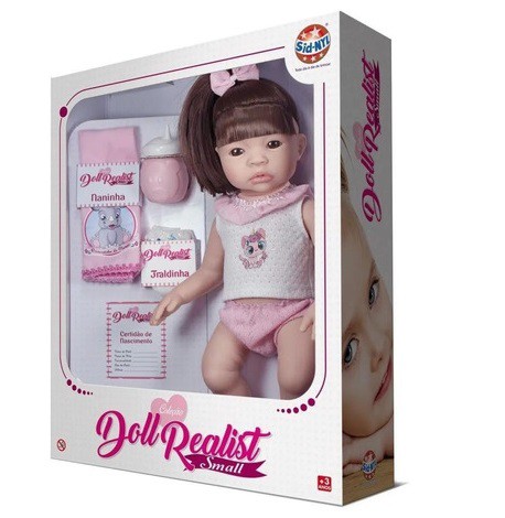 Boneca Reborn Baby Kiss Estilo Bebê Reborn Realista SID-NYL