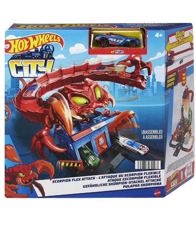 Pista Hot Wheels City Ataque Do Escorpião Flex HDR32 - Mattel