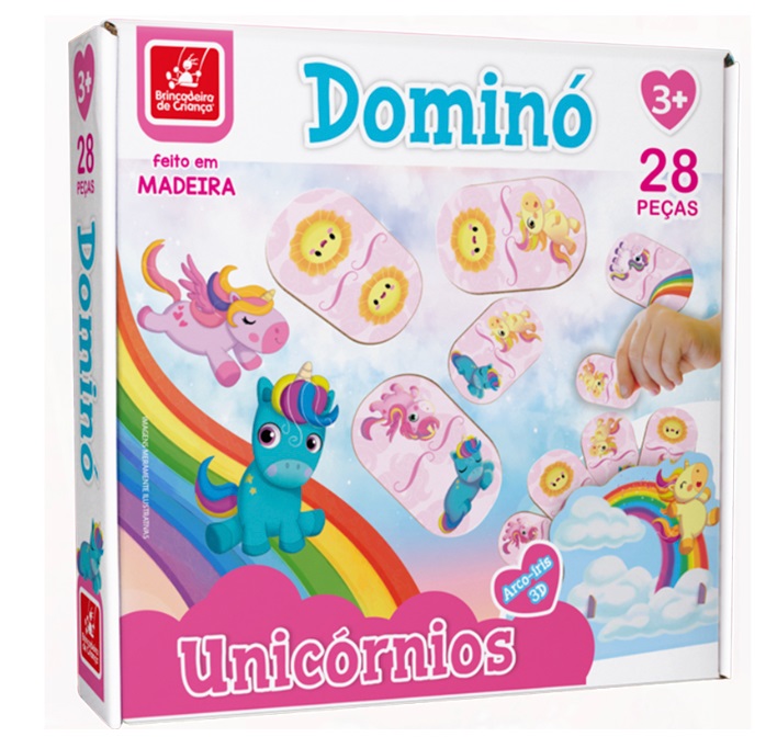 Jogo de Memoria Educativo Unicornio em Madeira +3 Anos - Ri Happy