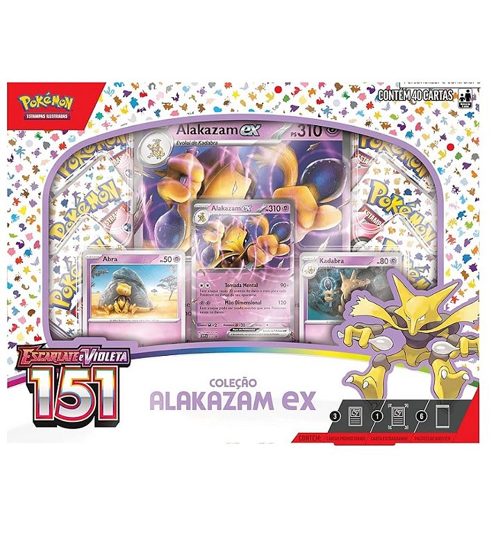 Box Pokémon Alakazam EX 33293 - Copag - Happily Brinquedos