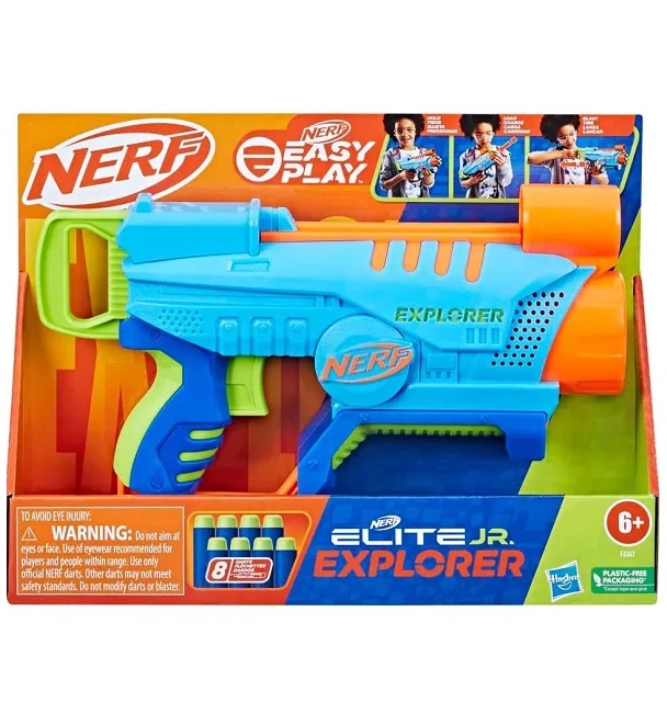 Lançador Nerf Elite Jr Explorer F6367 - Hasbro - Happily Brinquedos