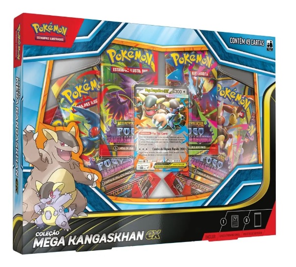 Pokémon Box Mega Kangaskhan 36059 - Copag - Happily Brinquedos