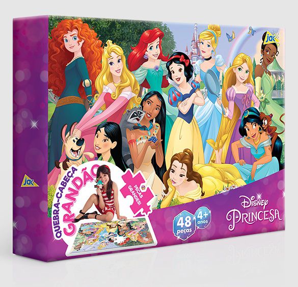 Quebra-Cabeça Disney Princesas 30 Peças - Toyster 8050 - Ri Happy