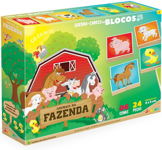 Puzzle 150 peças Animais da Fazenda - Loja Grow