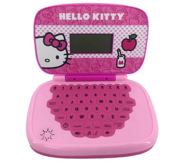 happy kitty Mini Laptop Bilingue Hello Kitty 5912 - Candide - Happily Brinquedos