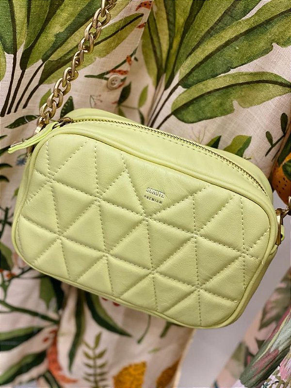 neon yellow crossbody bolsa