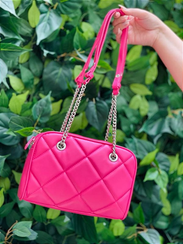 hot pink cross body bolsa