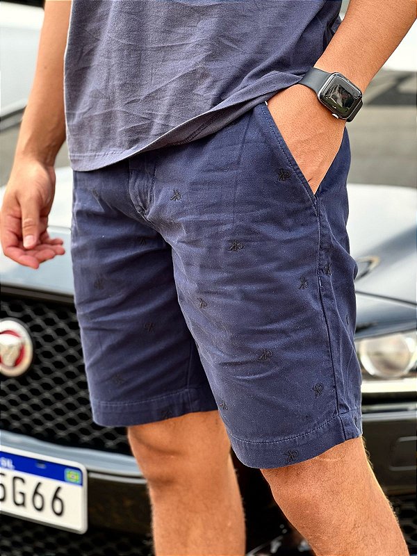 CALVIN KLEIN BERMUDA MASCULINA AZUL MARINHO