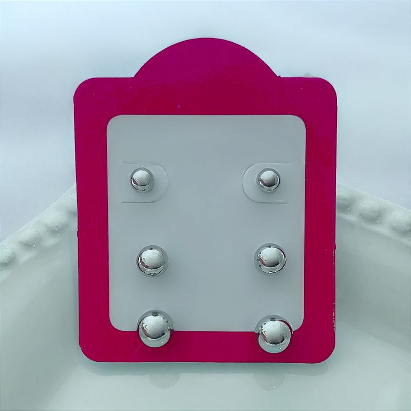 BRINCO KIT BOLINHAS CLÁSSICAS AYLA FOLHEADO A RÓDIO⭐