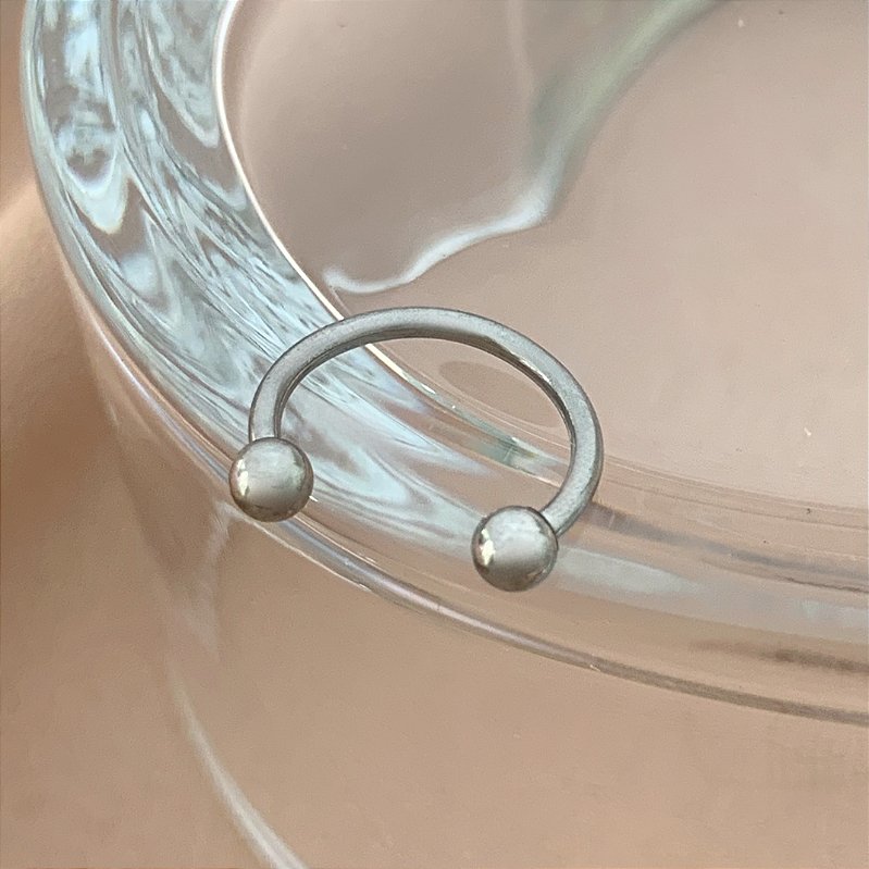 PIERCING FERRADURA HASTE AÇO 316L 10MM SEMIJOIA PARA ATUALIZAÇÃO⭐️