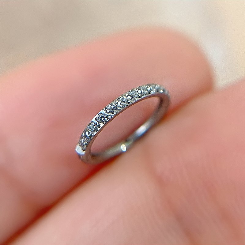 PIERCING CARTILAGEM/CONCH TITÂNIO ARGOLA ZIRCÔNIA SEGMENTO ARTICULADO 8MM SEMIJOIA PARA PERFURAÇÃO⭐️